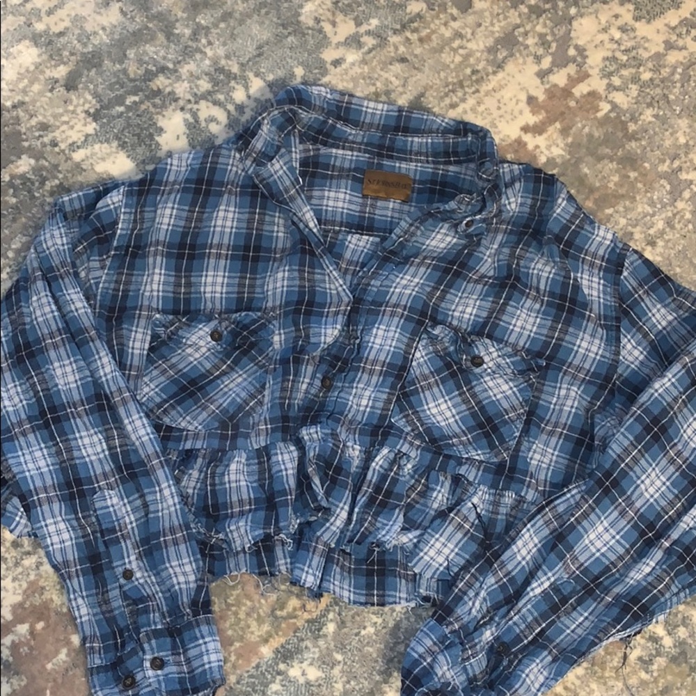 Cropped flannel! Worn twice